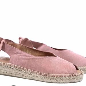 Picon Suede Blush Espadrilles Slingback Sandals